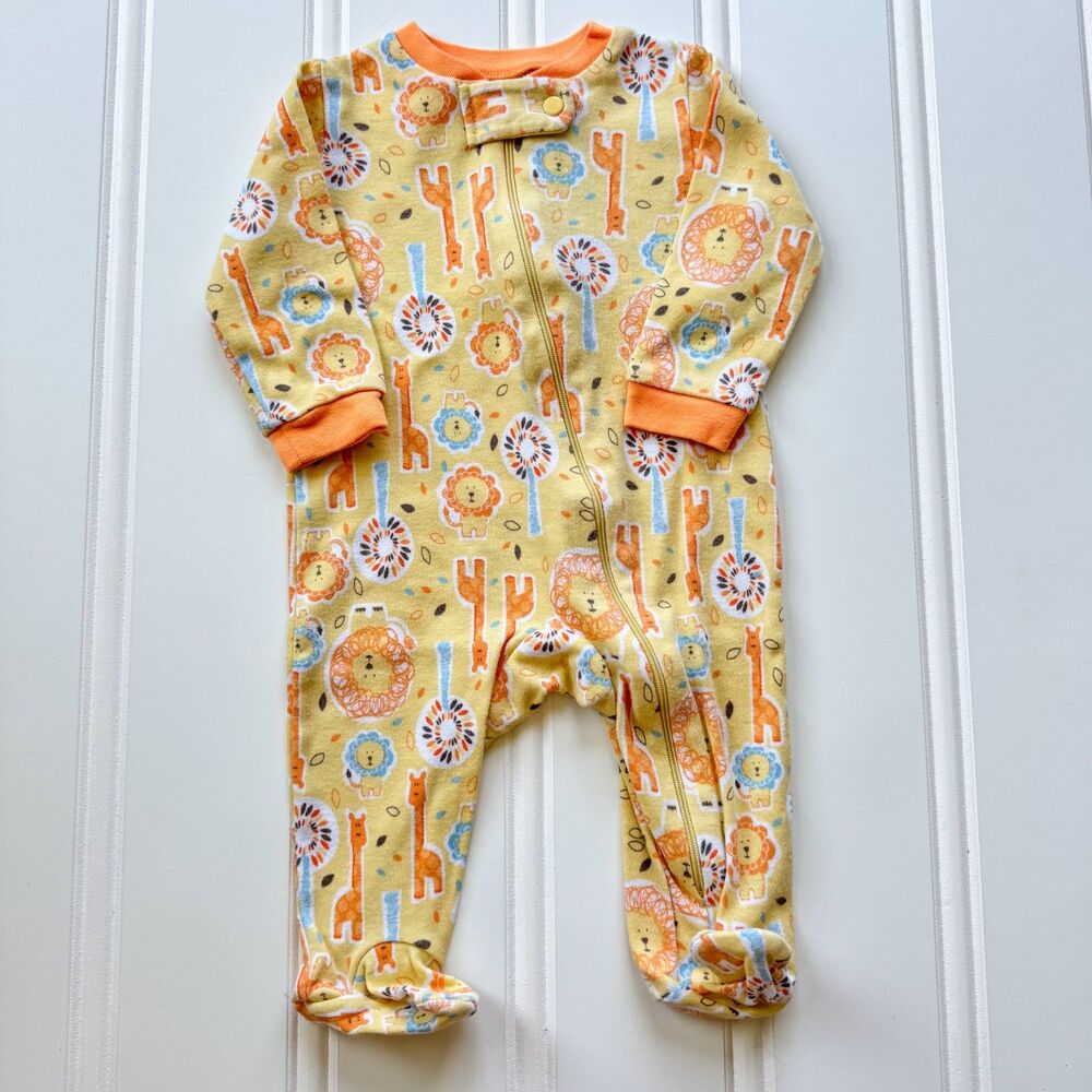 4/$10 - Kidgets Animal Zip Up Baby Footie | 3-6 Months